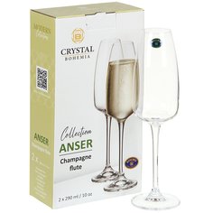 Бокал для шампанского 290 мл 2 шт Bohemia Anser 91L/1SF00/0/00000/290-264