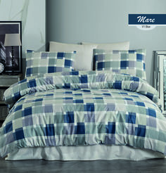 Комплект постельного белья MAJOLI "Mare Blue", полуторный