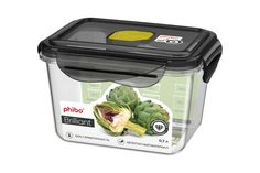 Контейнер для хранения продуктов Phibo Brilliant герметичный с клапаном черный 700 мл