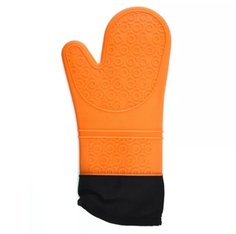 Прихватка OEM силиконовая рукавичка оранжевая 2 шт