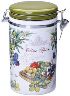 П_А_К Банка для сыпучих LORAINE 28154 белый,зеленый, синий