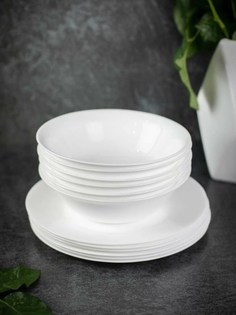 Столовый сервиз Olaff тарелки 12 предметов 197-21009white12-FS