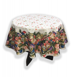 Скатерть гобеленовая круглая «Колокольчики и шары» d 140 Студия Текстильного Дизайна