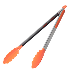 Щипцы нейлоновые Kamille KM-7516 35,5 см с ручками из нержавеющей стали оранжевый