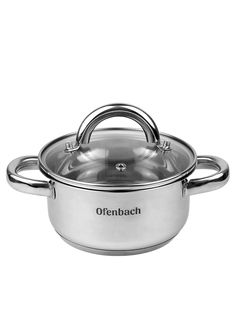 Кастрюля Ofenbach NB 100522 с крышкой 1 л из нержавеющей стали