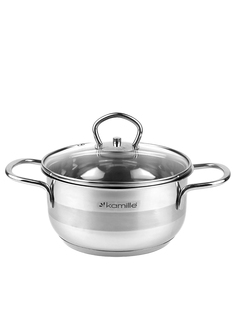 Кастрюля Kamille 1,5 л из нержавеющей стали 5411 с крышкой