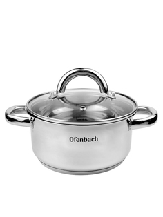 Кастрюля Ofenbach NB 100523 с крышкой 1,5 л из нержавеющей стали Kamille