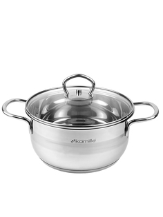 Кастрюля Kamille 3 л из нержавеющей стали 5413 с крышкой