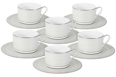 Чайный набор на 6 персон 12 предметов Naomi Жемчуг чашки 0.25л NG-I150905B-T6-AL_