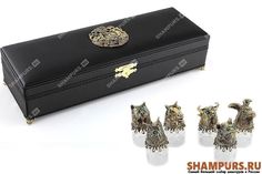 Подарочный набор стопок в шкатулке - 2 Shampurs