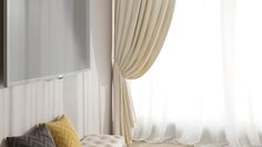 Штора Blackout Glossy 2.0, цвет: экрю Askona