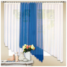 Штора для кухни Одиссея Nivasan Odis/sin цвет: синий/белый