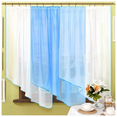 Штора для кухни Одиссея Nivasan Odis/gol цвет голубой