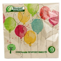 Салфетки бумажные Art Bouguet крафт Воздушные шары, 3 слоя, 33х33 см, 25 шт