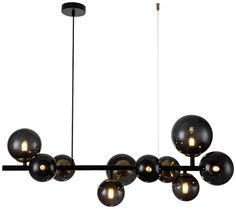 Подвесная люстра Indigo Molecola 11018/10P Black V000196, Черный, G9