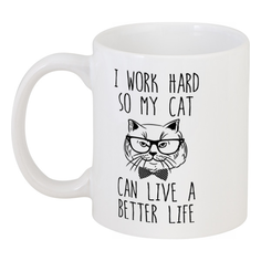 Кружка Printio I work hard