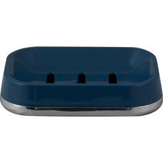 Мыльница Gloss пластик цвет тёмно-синий Аквадекор