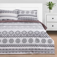 Комплект постельного белья Этель. 2 спальное, Белый, 200 х 225, Полиэстер, Новосатин