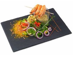 Сервировочный поднос МАГИЯ КАМНЯ прямоугольный, сланец, 30х20 см, Koopman International