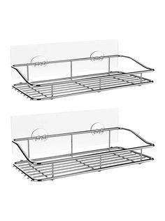 Комплект из 2х полок Fest на клейком стикере, нержавеющая сталь ФЭСТ