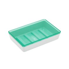 Мыльница Spacy пластик цвет белый/мятный Berossi