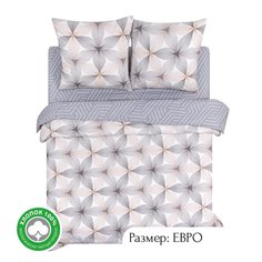 Постельное белье евро из поплина АРТПОСТЕЛЬ Серафима арт. 914