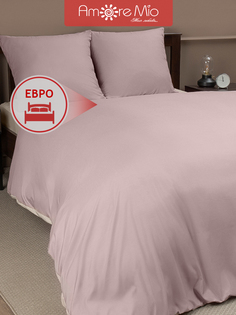 Комплект постельного белья Amore Mio евро мако сатин однотонный цвета в ассортименте