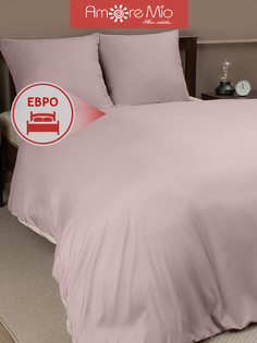 Комплект постельного белья Amore Mio евро мако сатин однотонный цвета в ассортименте