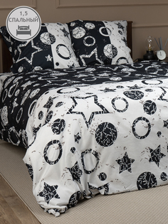 Постельное бельё Amore Mio Мако-сатин Stellar Микрофибра 1,5 сп.