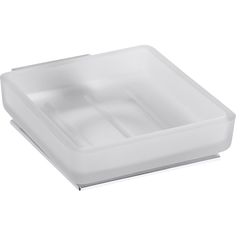 Мыльница стеклянная 100x45x120мм, хром Bemeta Plaza 118108022