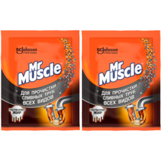 Средство от засоров Mr Muscle гранулированное для всех видов сливных труб 70г 2шт Мистер Мускул