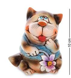 Фигурка керамическая Кот с цветком АБ-147 113-708471 Art East