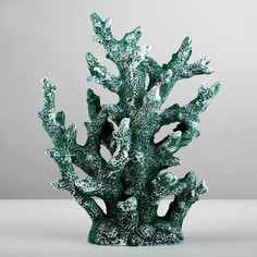 Интерьерный сувенир "Коралл" 24*19см зеленый No Brand