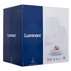 Сервиз столовый Luminarc Carine White 19 предметов (6 суповых, 6 обеденных, 6 десертных, 1