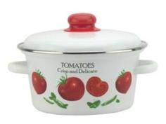 Кастрюля эмал. 01-1811/4 МАГНИТОГОРСКАЯ ЭМАЛЬ "Томато" 2,5л метал. с крыш.