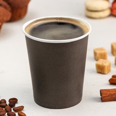 Стакан бумажный одноразовый, d=8 см, 250 мл, цвет чёрный (50 шт) No Brand