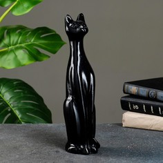 Фигура "Кошка Египетская №1" малая черная глянцевая 10х10х31см Хорошие сувениры
