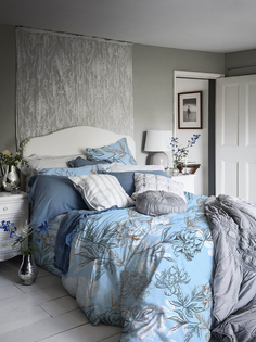 Комплект постельного белья Galtex 1.5спальный нежность поплин симфония голубой