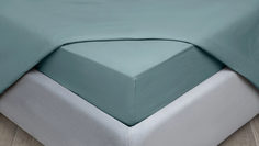Простыня на резинке Comfort Cotton, цвет: Серо-голубой 160x200 см Askona
