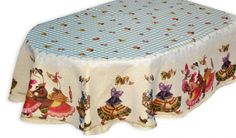 Скатерть гобеленовая овальная «Весёлые гуси» 140х215 Студия Текстильного Дизайна