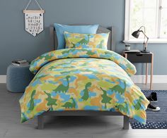 Детское постельное белье из поплина Guten Morgen "Dino camouflage; 1068"; 2.0 наволочки 70