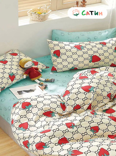 Простынь на резинке Milky Garden Berry 160х200 см