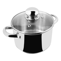 Кастрюля из нержавеющей стали с крышкой 1,9 л No Brand