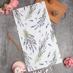 Полотенце Этель Lavender 2 40х73 , 100% хл, саржа 190 гр/м2