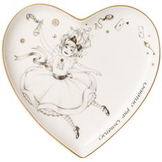 Тарелка сердце Wonderland Алиса в стране чудес 15х2 см Lefard