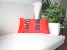 Подушка Декоративная Zaberite, Африка Девушки, 30x50, цвет красный, подушка для интерьера