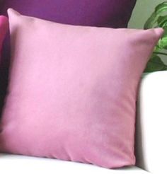 Подушка декоративная Zaberite, 30х30, Розовая пудра, велюр диванная