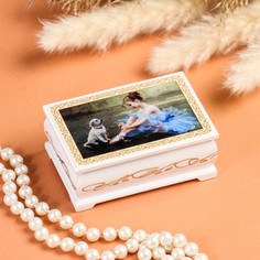 Шкатулка «Балерина», белая, 6x9 см, лаковая миниатюра No Brand