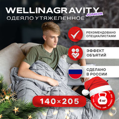 Утяжеленное сенсорное одеяло WELLINAGRAVITY 140х205 серое 4кг WGS-15 Ol Tex