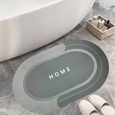 Коврик быстросохнущий универсальный овальный Home 50x80 зелёный No Brand